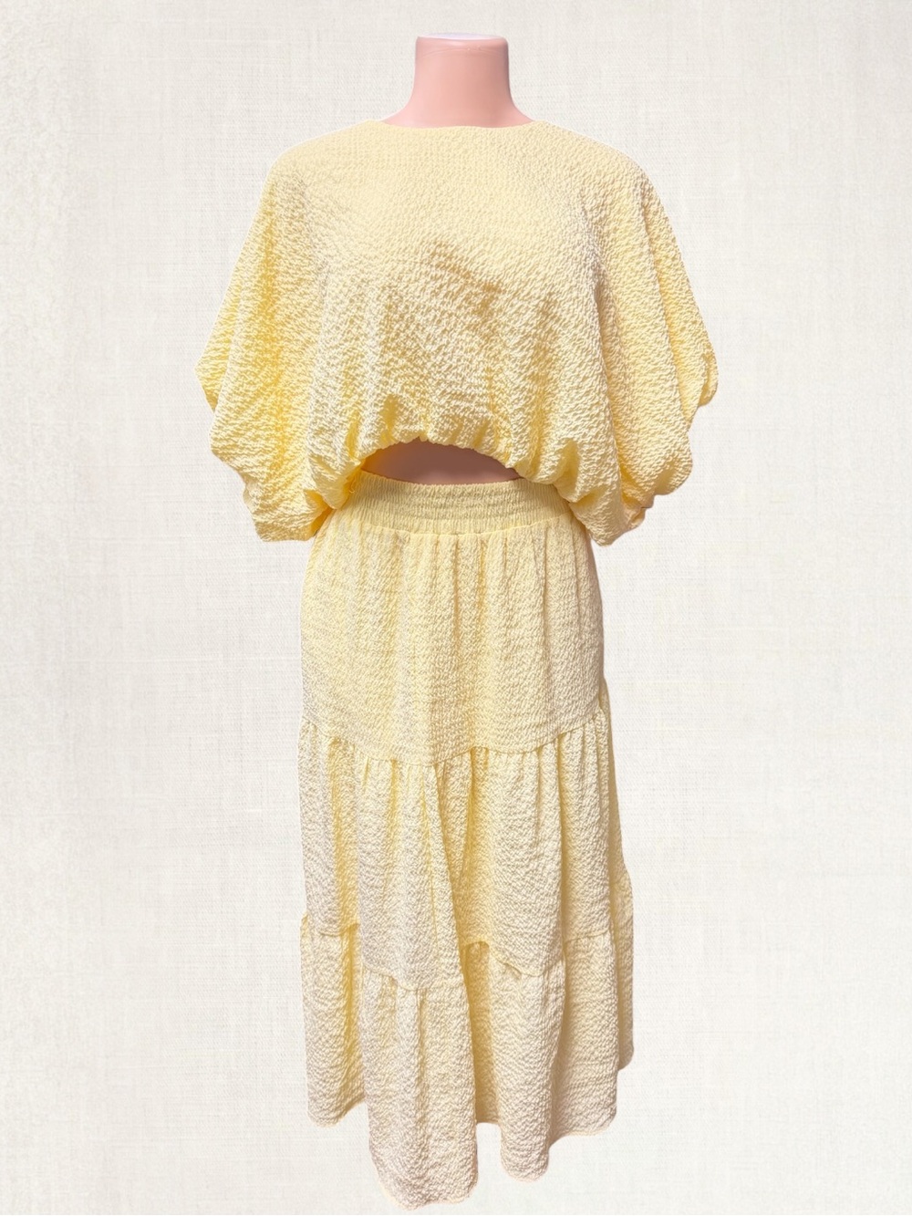 VICI Light Yellow Tiered Maxi Skirt - Women's Skirt